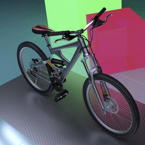 bike, with rigged suspensions preview image